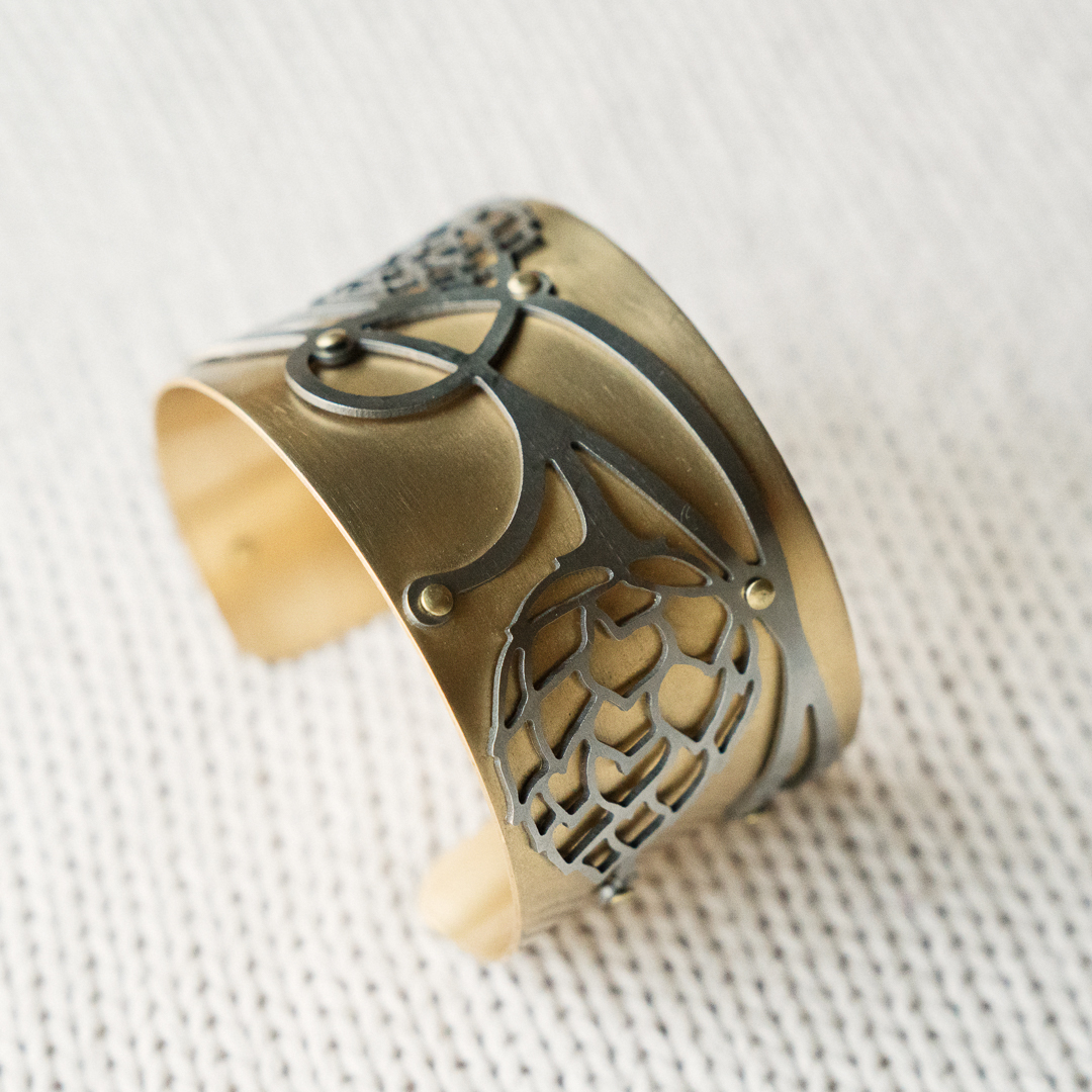Riveted Garden Hop Cuff — Hopped Up Jewelry